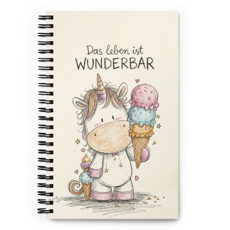 Spiral notebook with forest animals