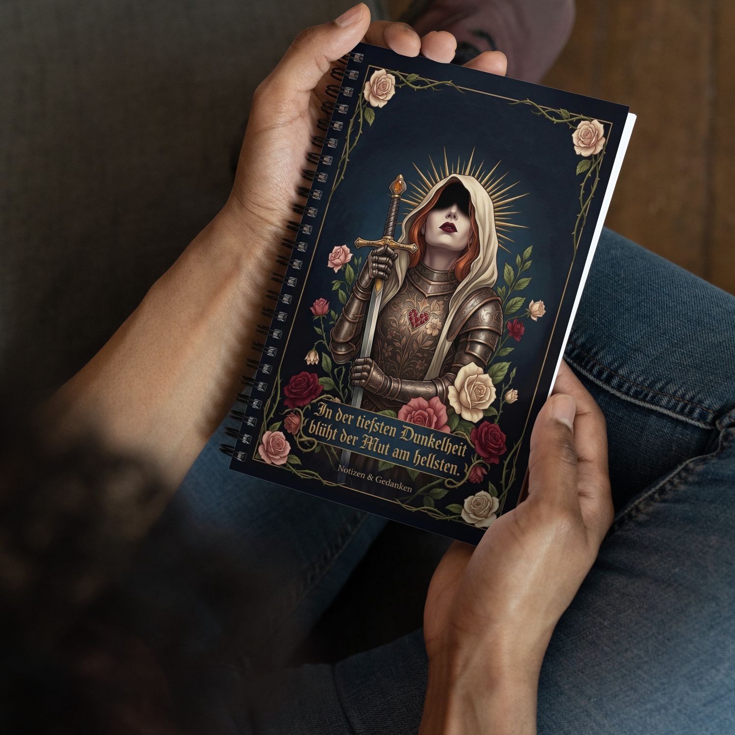 Spiral notebook with forest animals