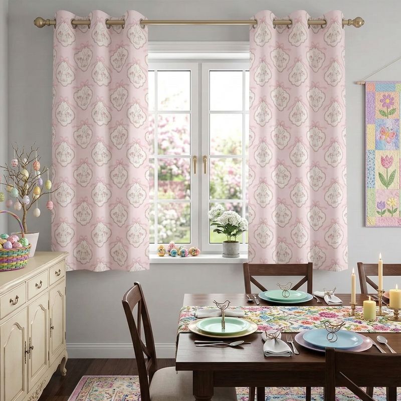 Blackout curtains with a cute bunny design