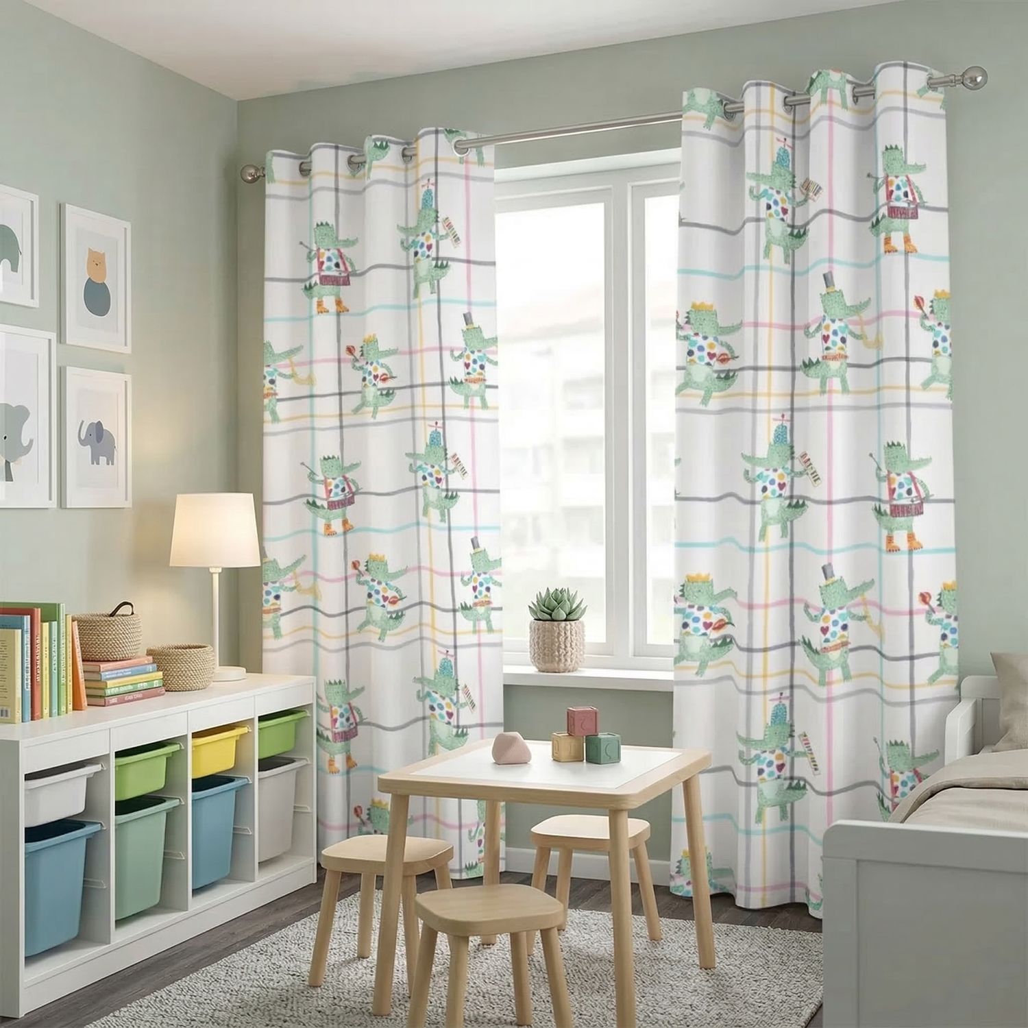 Musical crocodiles blackout curtains