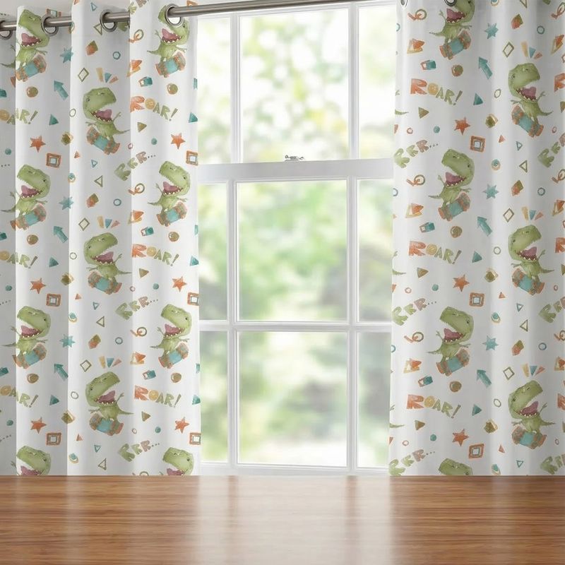 Blackout curtains skating T-Rex