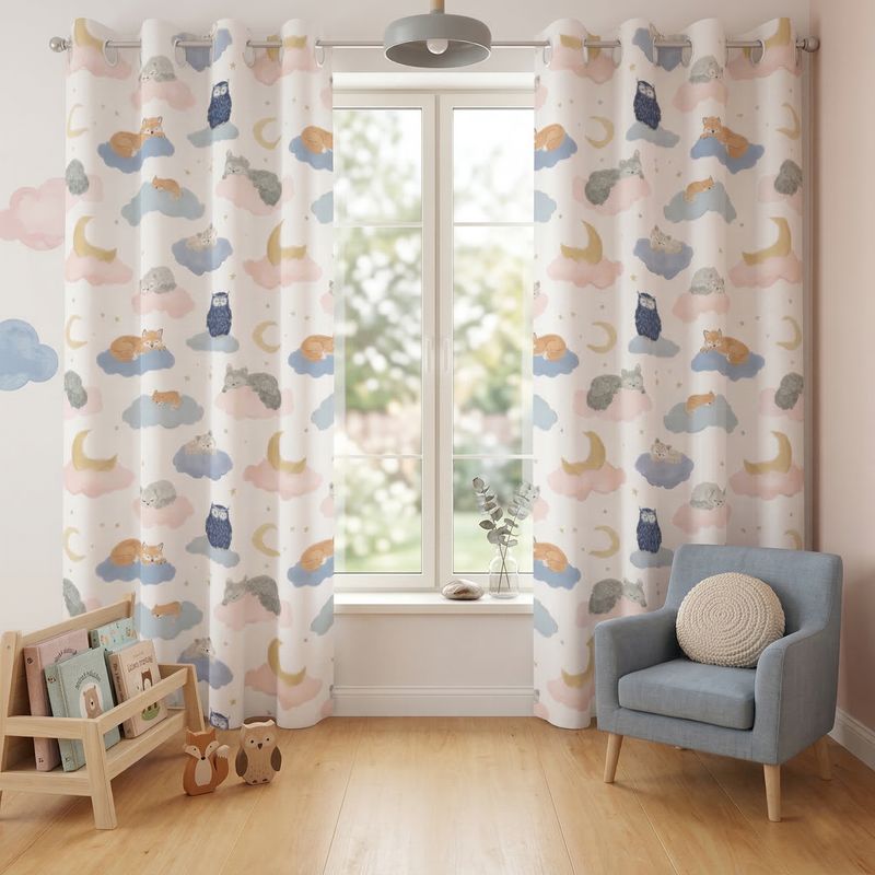 Dreamy Forest Night blackout curtains