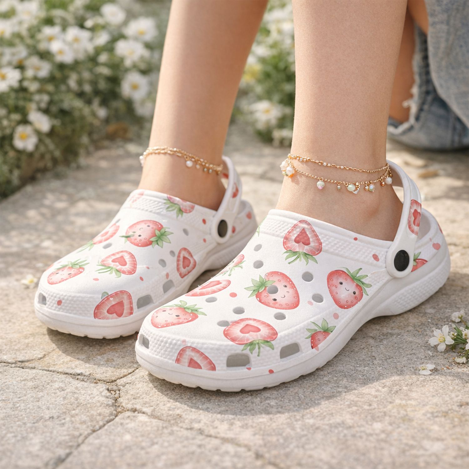 Sweet strawberry clogs