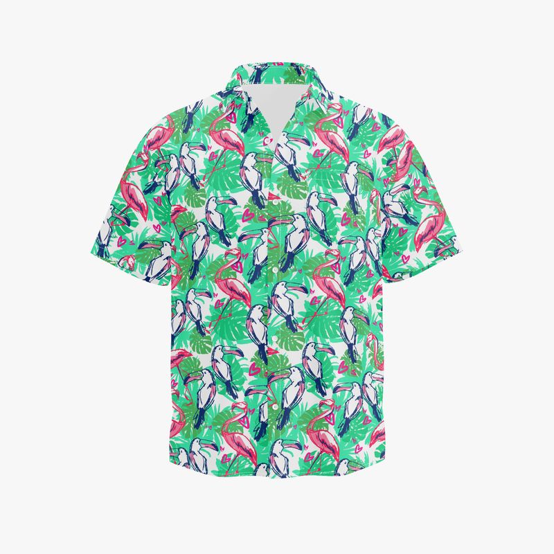 Tropical Flamingo Vibes summer shirt