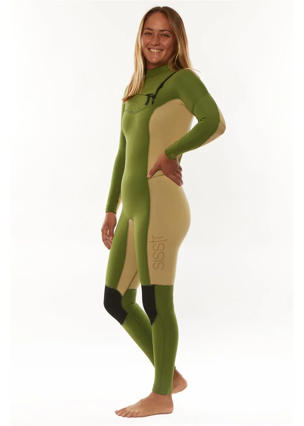Moteriškas hidrokostiumas SISSTR 7 Seas 4/3 Full Chest Zip (Green)