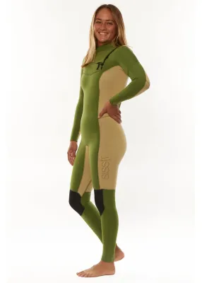 Moteriškas hidrokostiumas SISSTR 7 Seas 4/3 Full Chest Zip (Green)