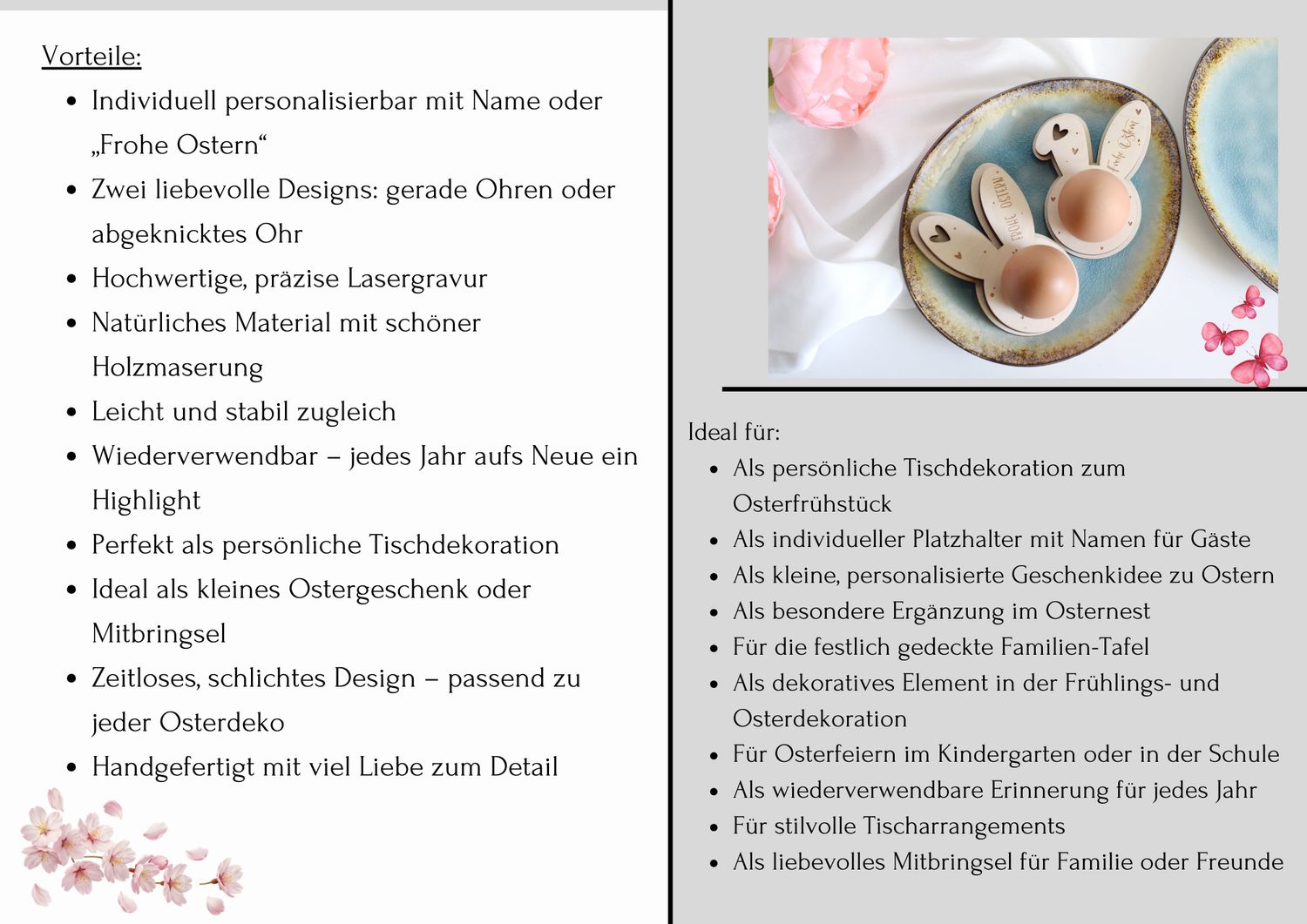 Personalisierter Eierbecher Ostern aus Holz