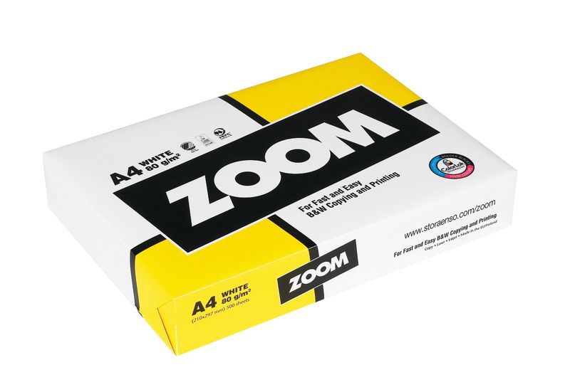 Papel Zoom A4 80GR 500 Hojas por paquete. CIE 150