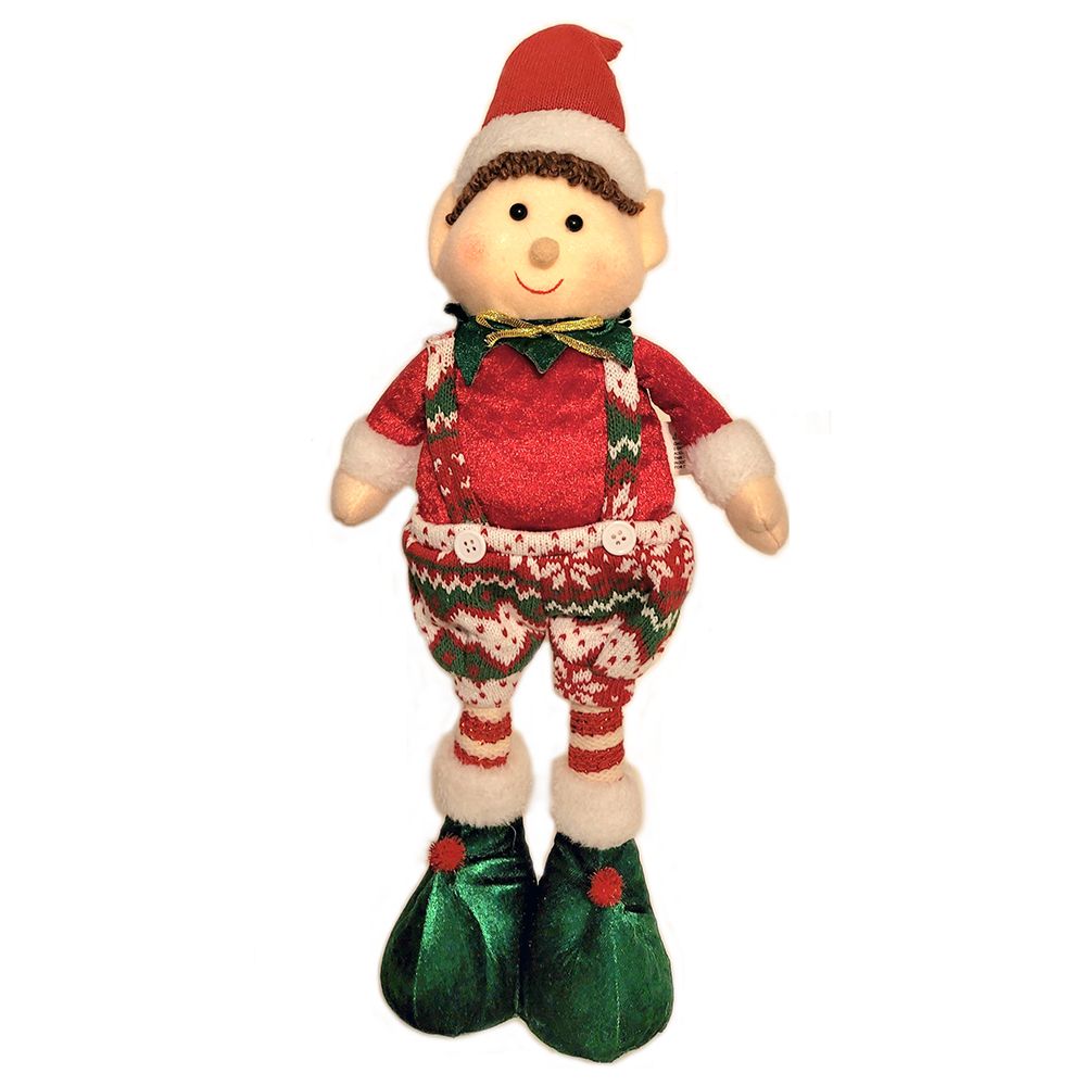 Standing Boy Elf Doll ~ Large 18 Inch Christmas Decoration