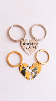 Rompecabezas de corazon (Collar o llavero)