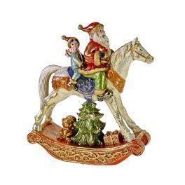 Santa op schommelpaard