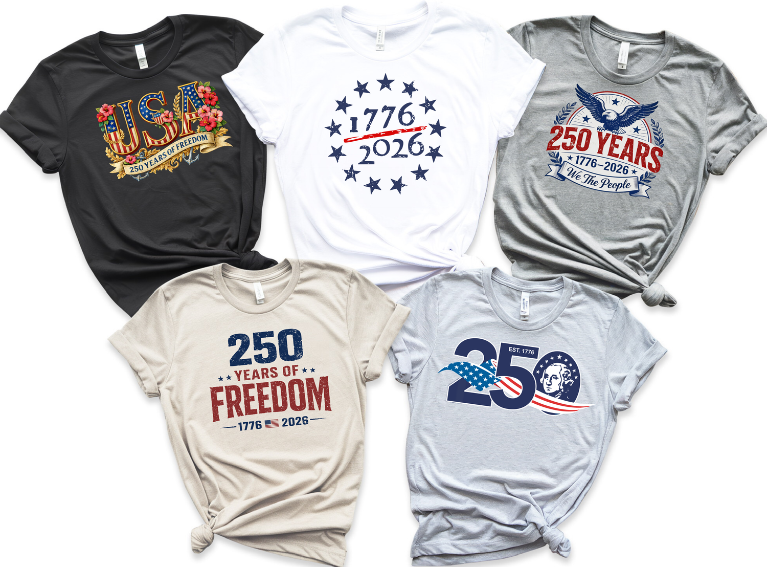 1776 USA 250 T-SHIRTS
