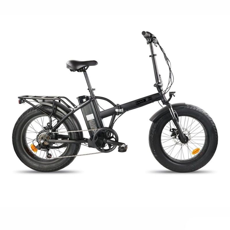 E-BIKE PLEGABLE ACERO 20x4.00 7VEL "SANO400" NEGRA