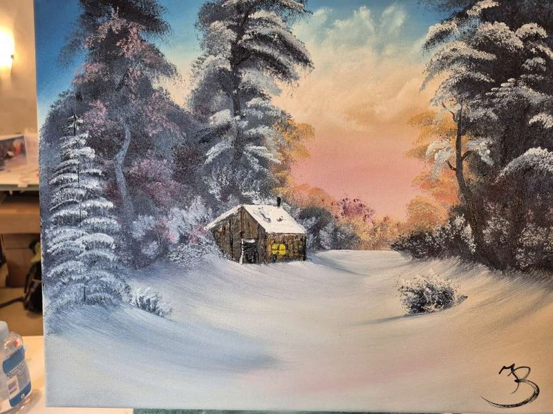 Malkurs am 06.12. nach Bob Ross