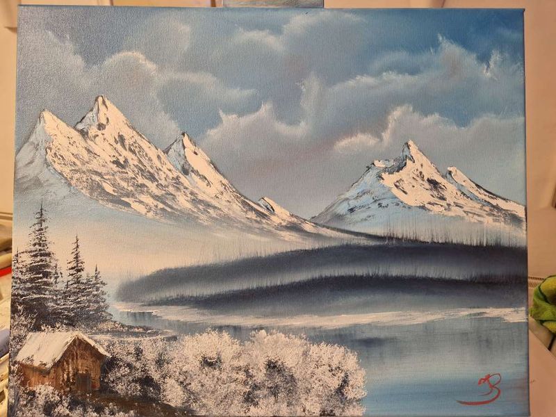 Malkurs am 19.12. nach Bob Ross