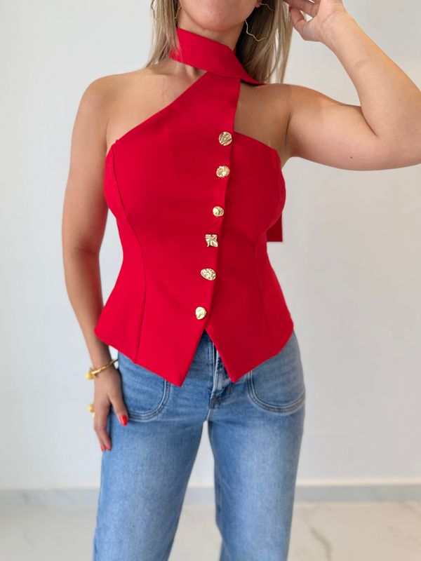 Elegant Red Top