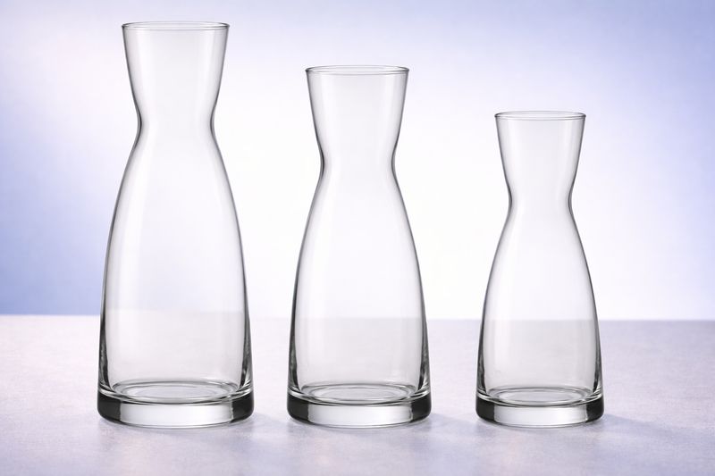 Glaskaraffen Ypsilon aus Klarglas in drei Größen