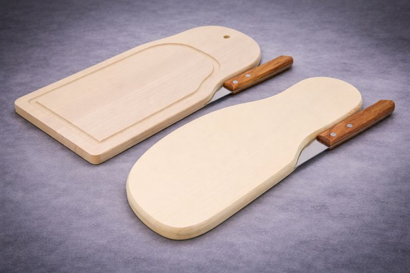 Jausenbrett aus Ahorn mit Messer mit oder ohne Saftrille gravierbar