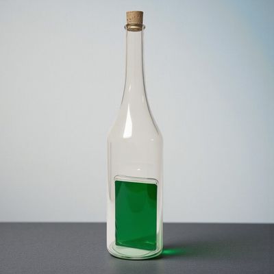 Gutschein oder Visitenkarte im Schnapsflascherl