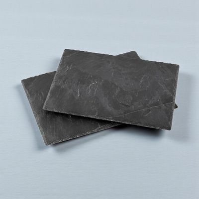 Schieferplatte rechteckig mit natürlicher Bruchkante für Foto- und Textgravur