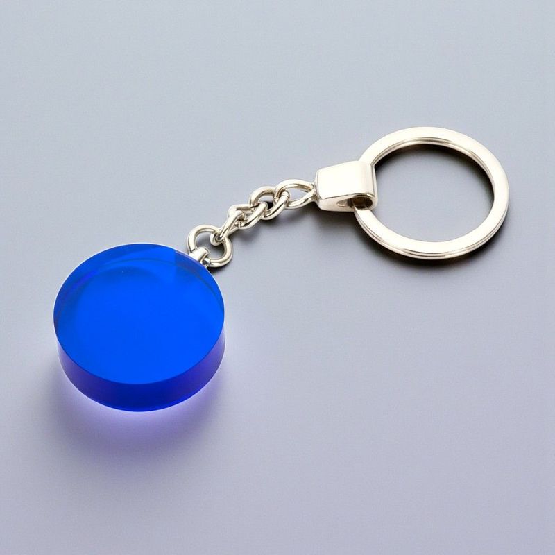 Glas Schlüsselanhänger rund im Etui