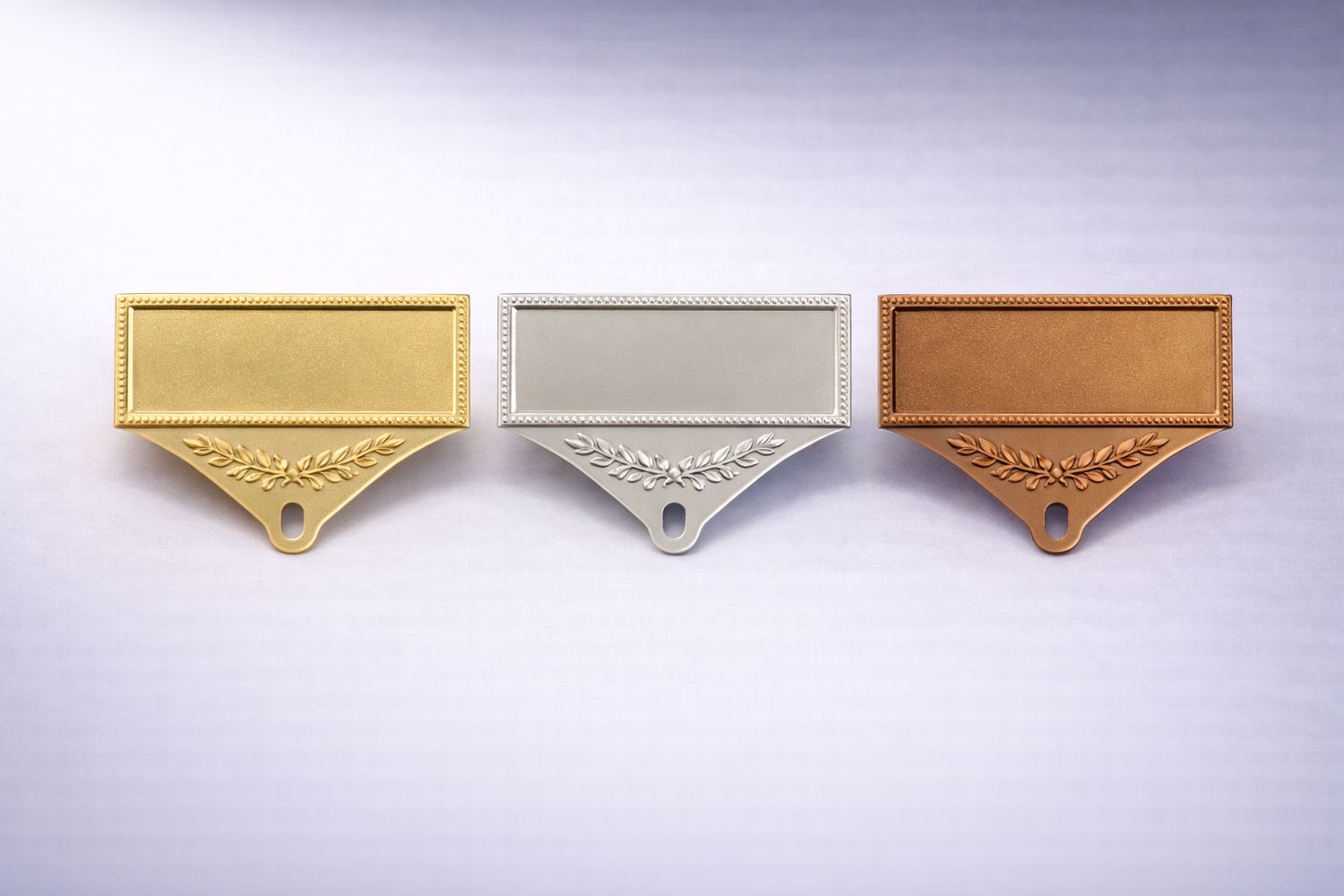 Ordensspange Klassik 6 x 4,5 cm, ab € 6,00 Ordensspange mit Sicherheitsnadel und Gravurfeld in Gold Silber Bronze 6 x 4,5 cm