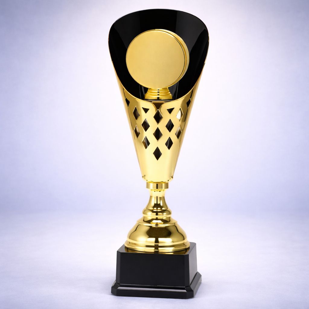 Eishockeypokal Gold mit Emblemhalter Puck Look