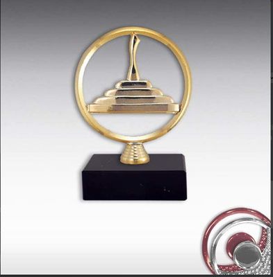 Stocksport Metalltrophäe Stutzl auf Marmorsockel