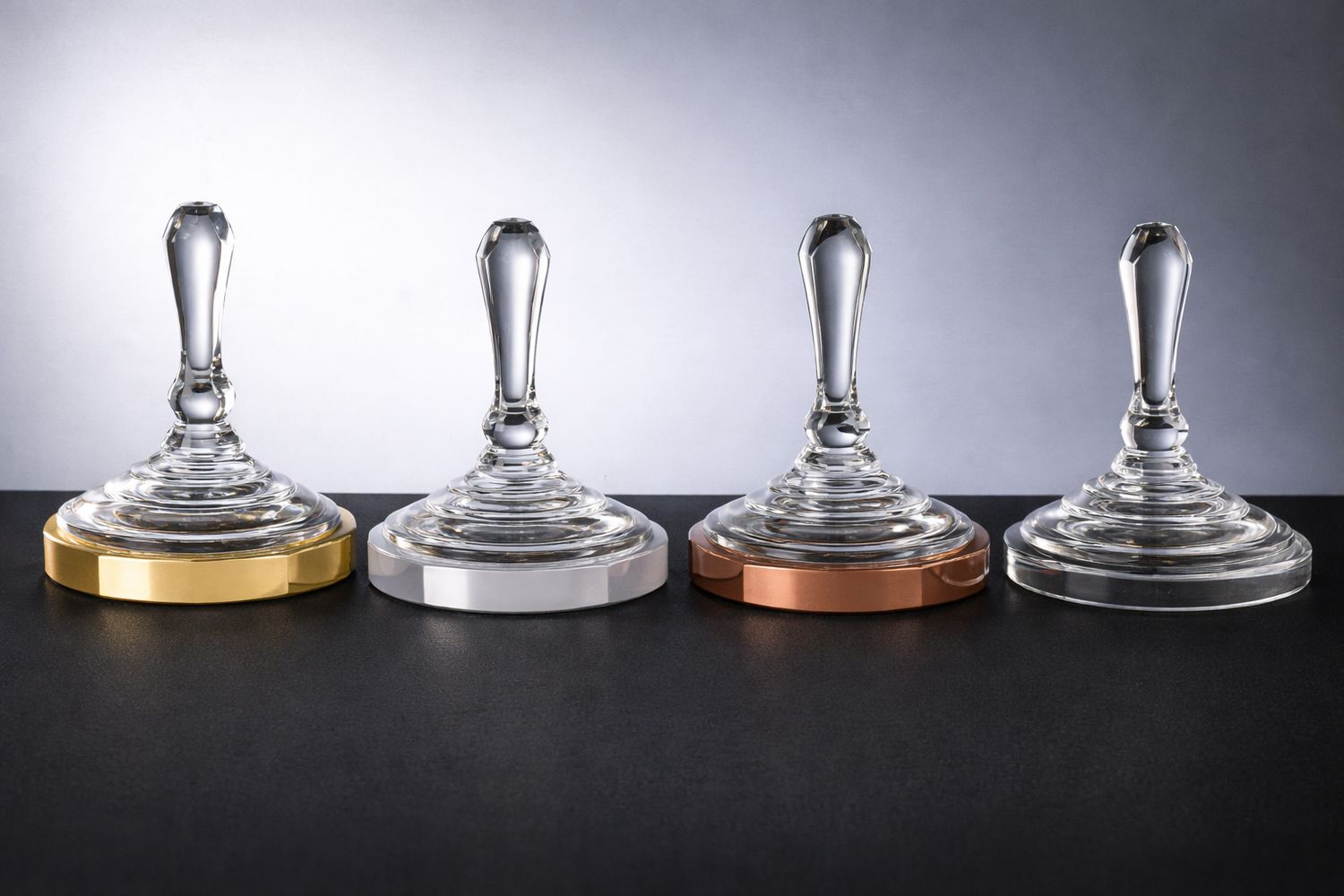 Stocksport Glaseisstock, ab € 39,00 Glas Eisstock Trophäe in Gold Silber Bronze Neutral