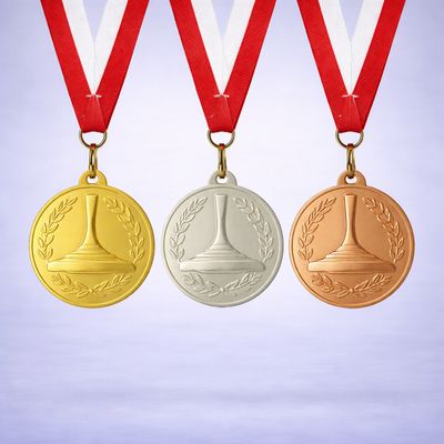 Stocksport Medaille Eisstock Gold Silber Bronze