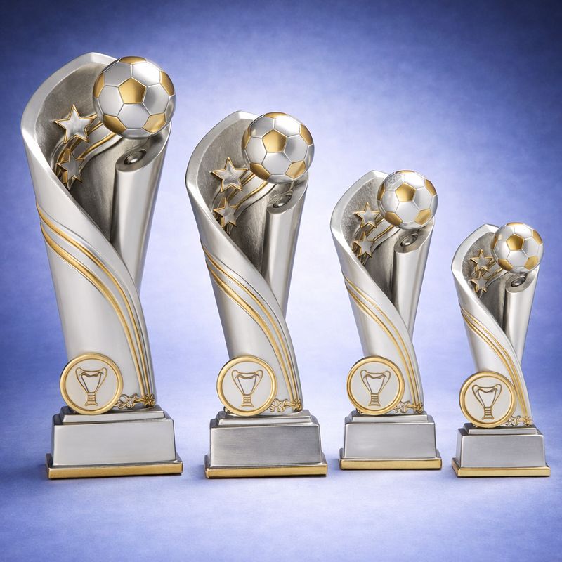 Fußballpokal Future Star Resin Trophy mit Ball und Stern Turnierpokal Greinecker Pokale Salzburg