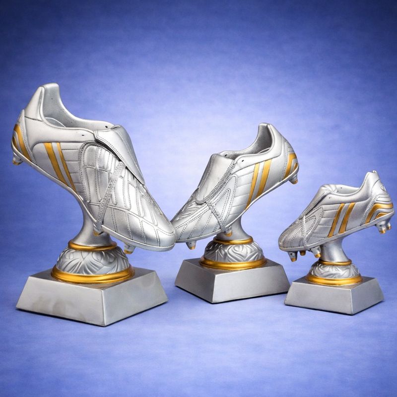 Torjäger Trophäe Silberner Schuh Fußballschuh auf Marmorsockel Greinecker Pokale Salzburg