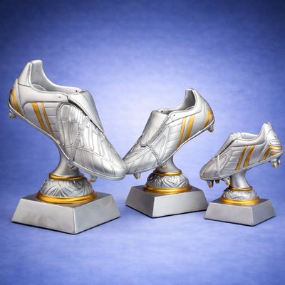 Torjäger Trophäe Silberner Schuh Fußballschuh auf Marmorsockel Greinecker Pokale Salzburg