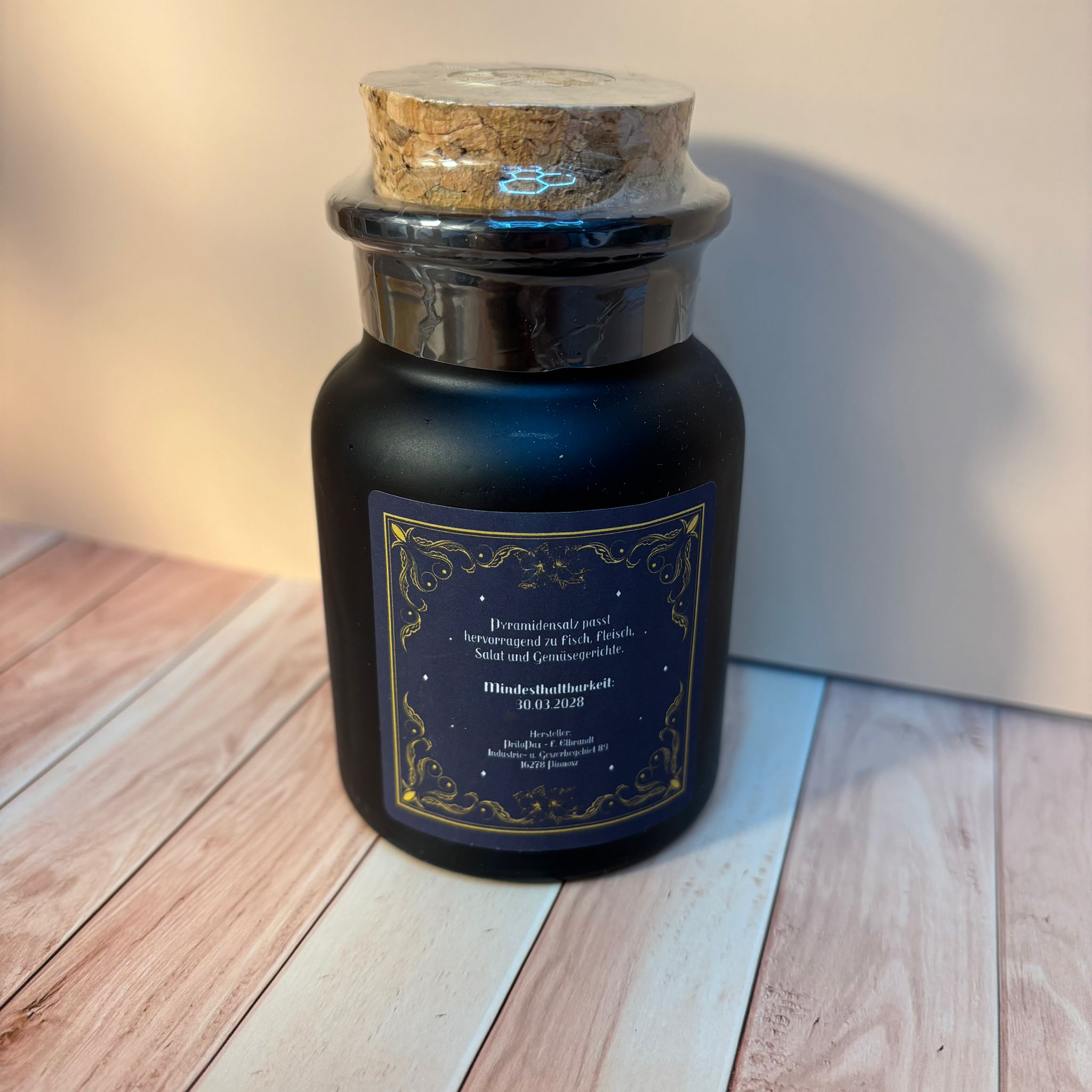 Pyramiden-Salz im Glas „Salt and Shadows“ (70 g)