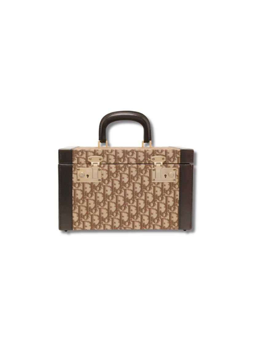 Pre-Loved Christian Dior Logo Mania Vanity Travel Trunk Case