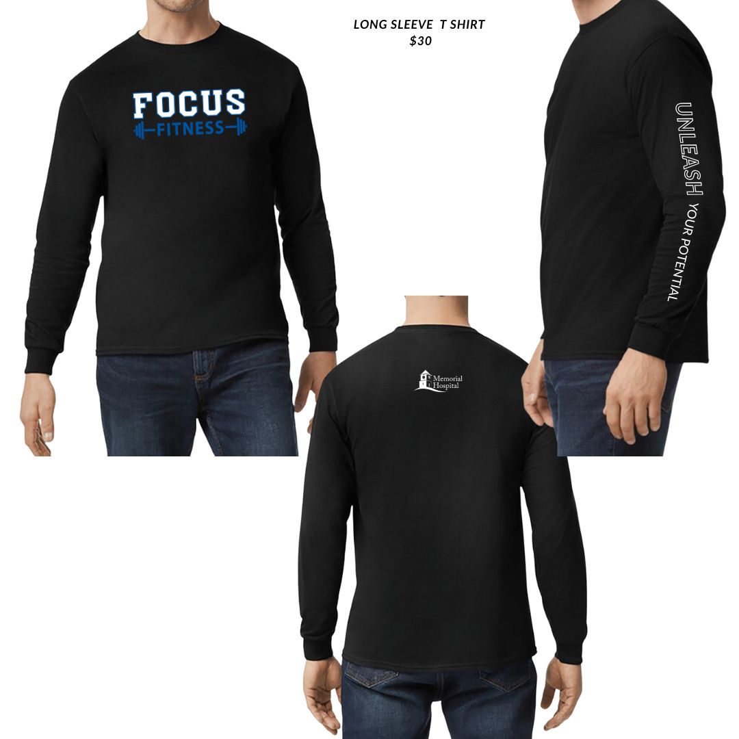Focus Fitness Black Long Sleeve T Shirt Pre Order