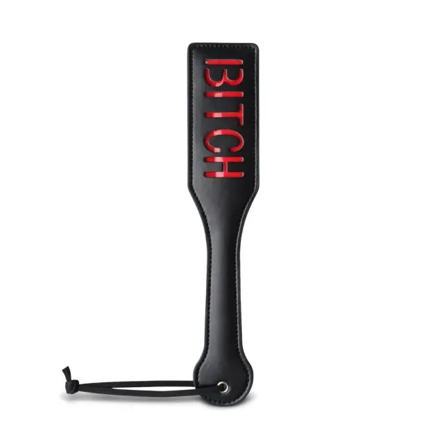 Bitch PU Leather Spanking Paddle