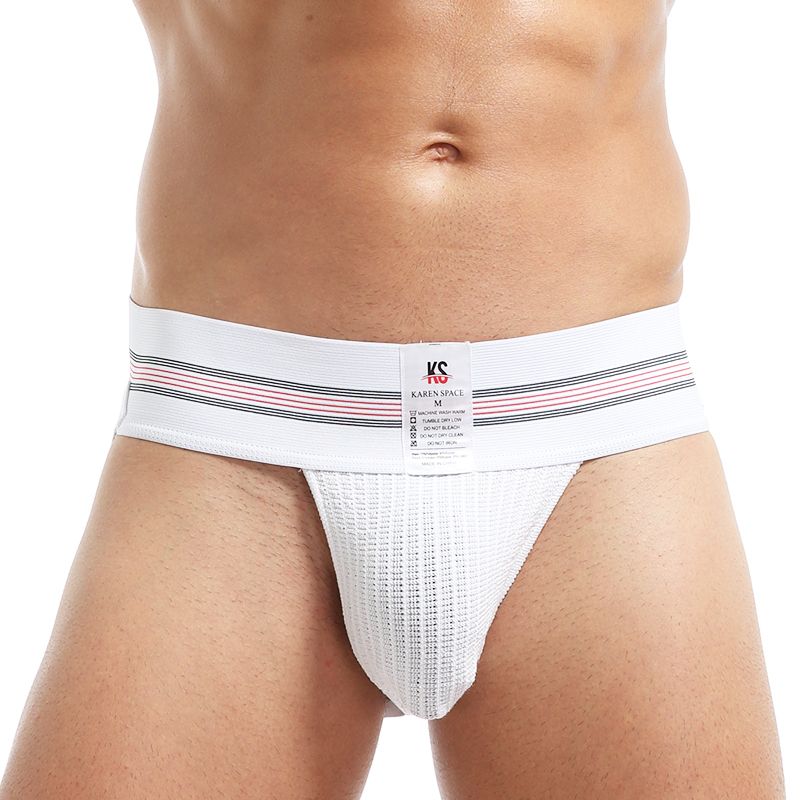 European Classic Design High-Rise Karen Space White Jockstrap