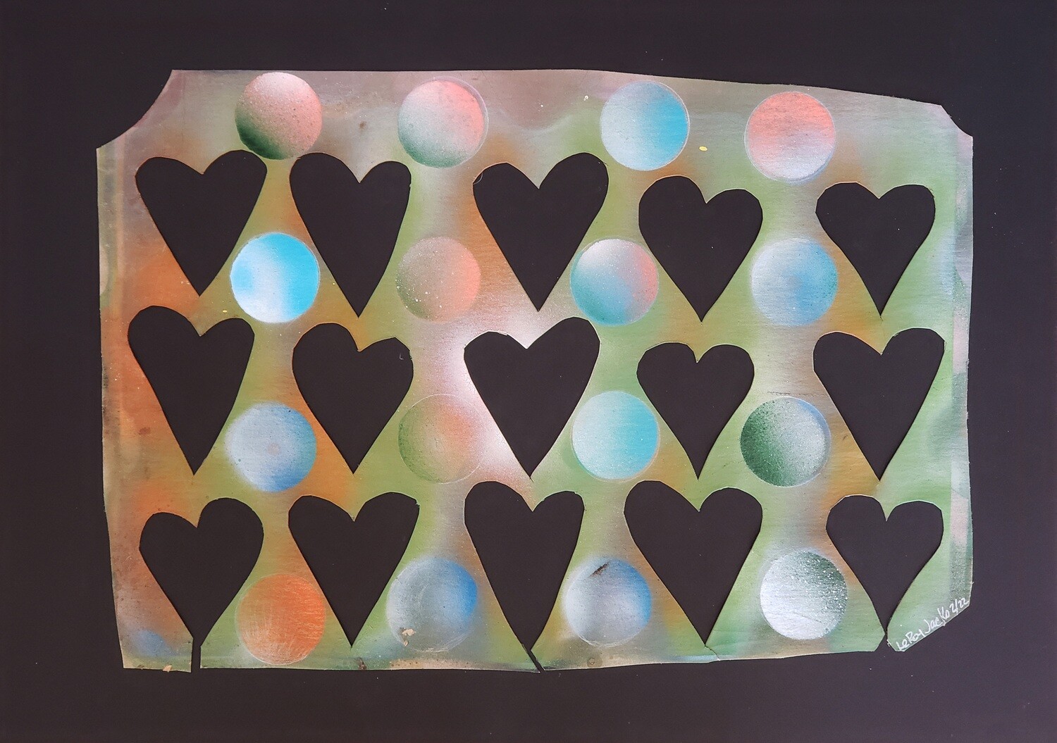 Black Hearts w/Balls - 22.5 x 32