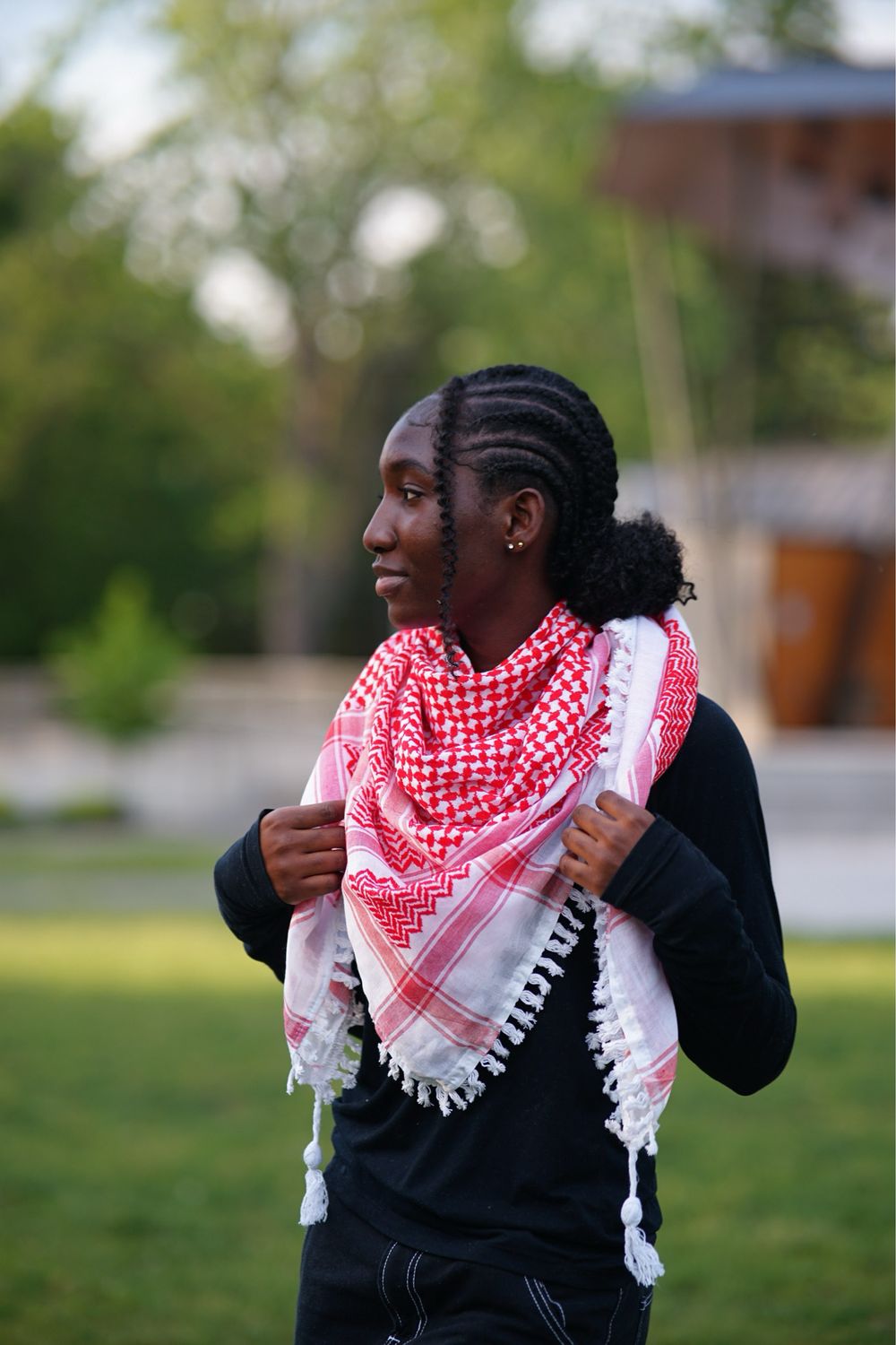 Red Keffiyeh with Tassels