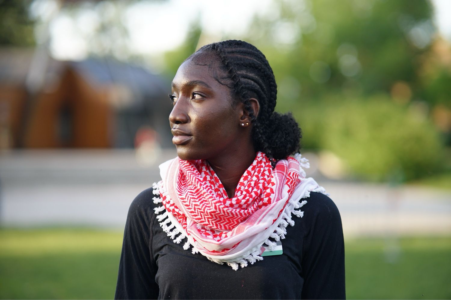 Red Keffiyeh with Tassels