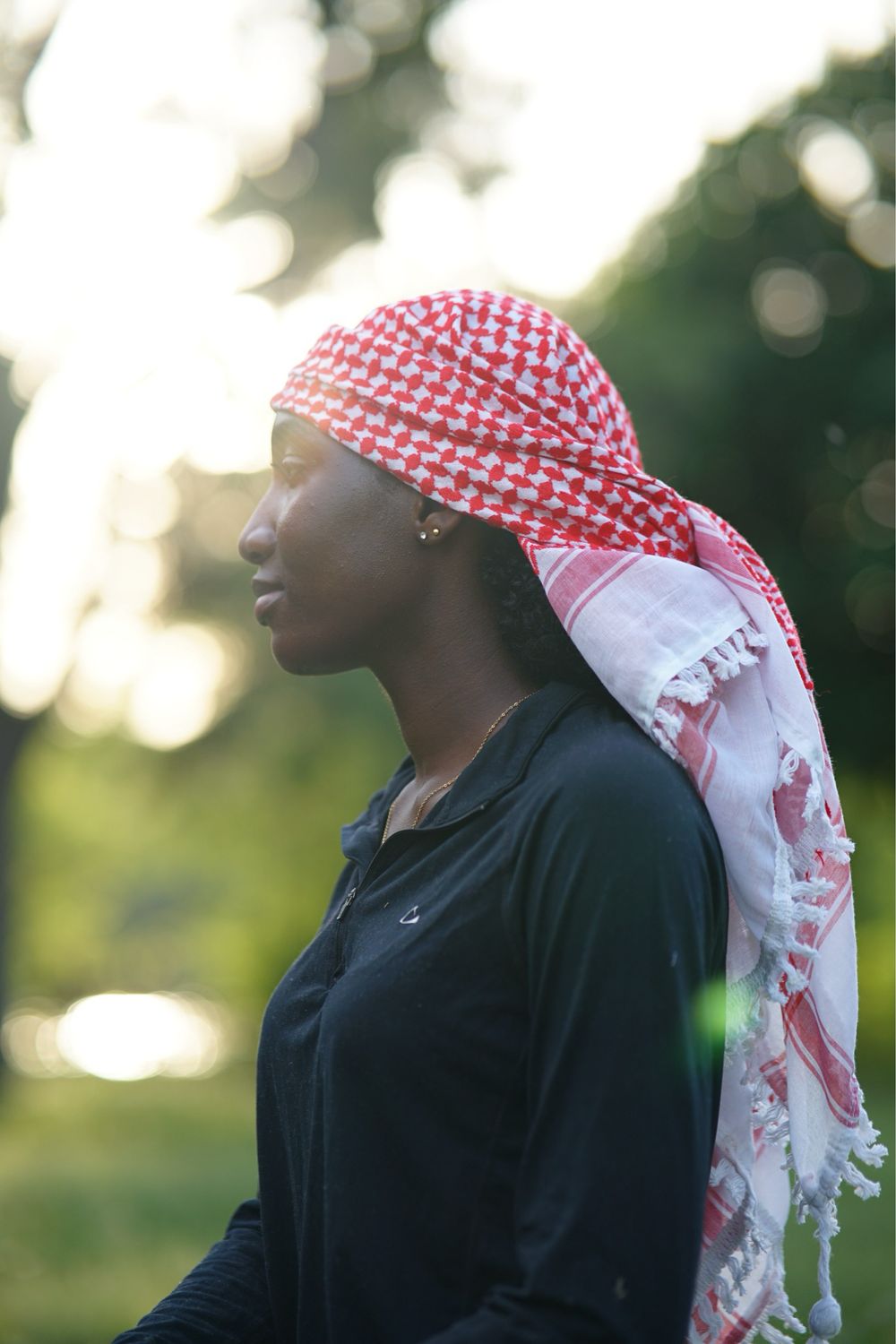 Red Keffiyeh with Tassels