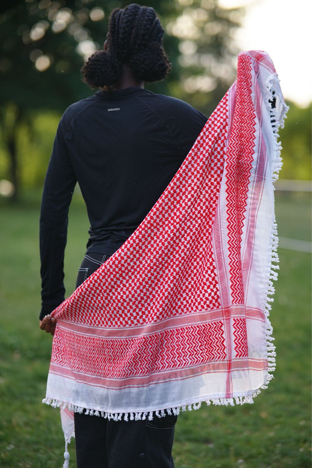 Red Keffiyeh with Tassels