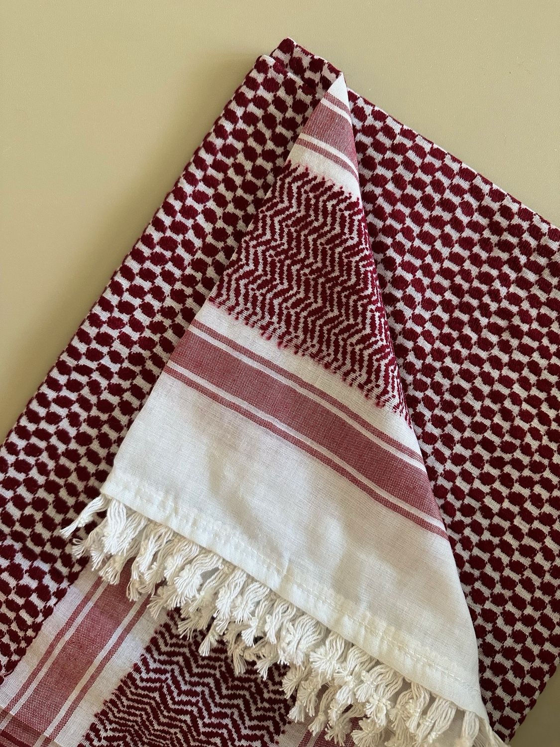 Bordeaux Keffiyeh with Tassels