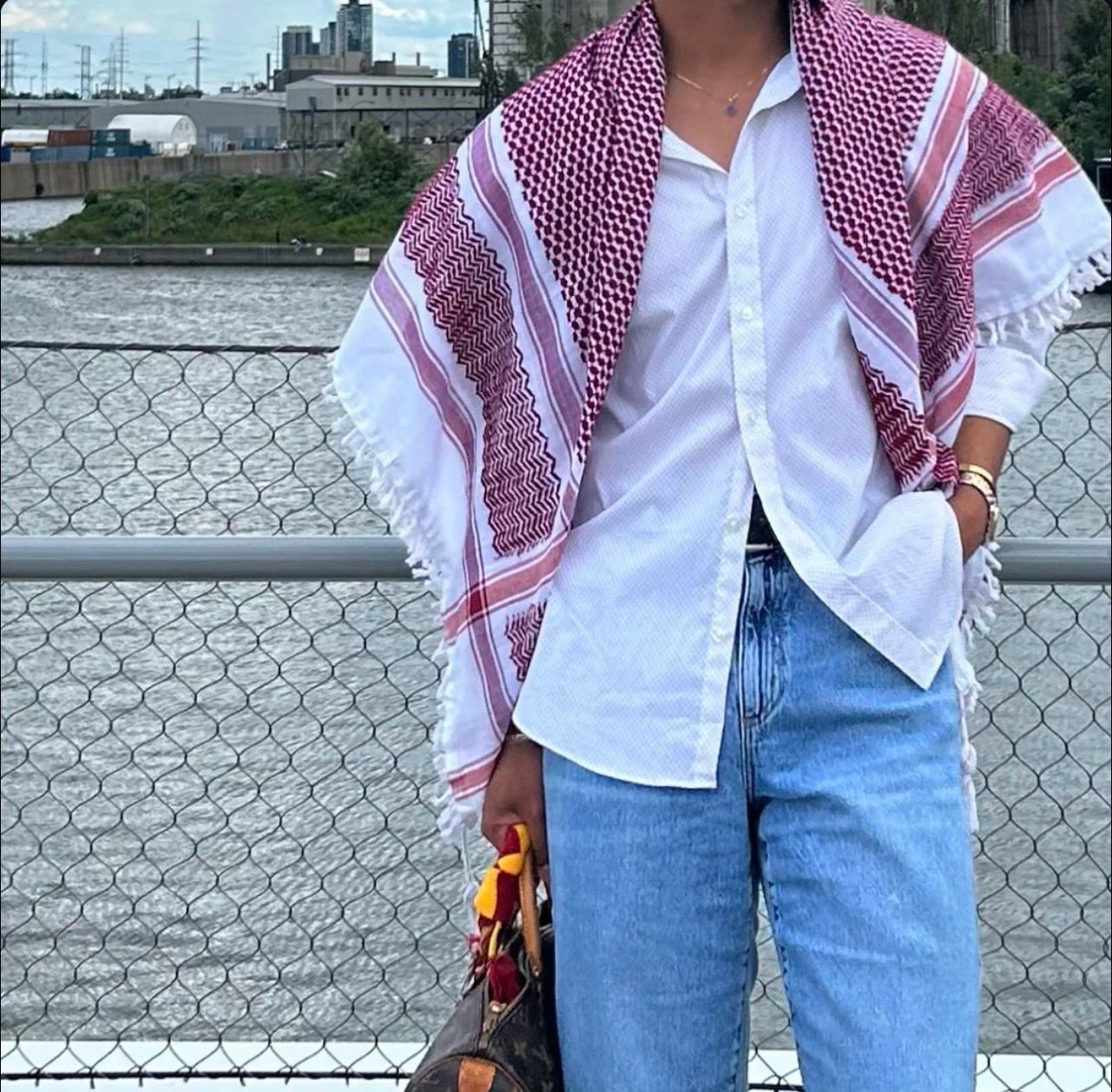 Bordeaux Keffiyeh with Tassels
