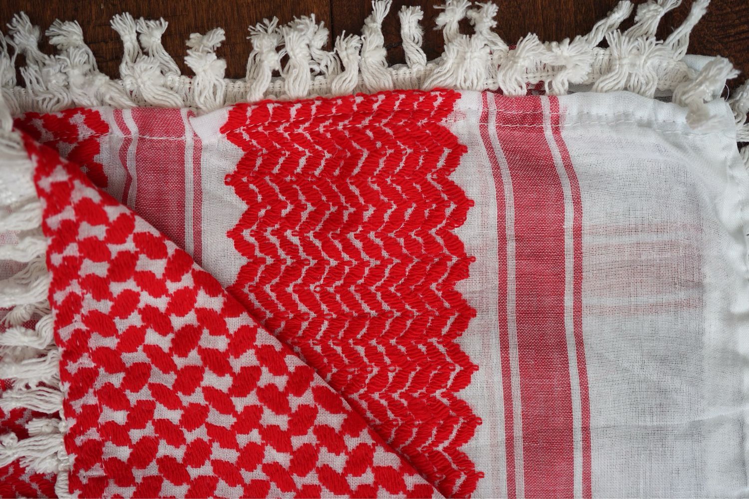 Mini Red Keffiyeh with Tassels