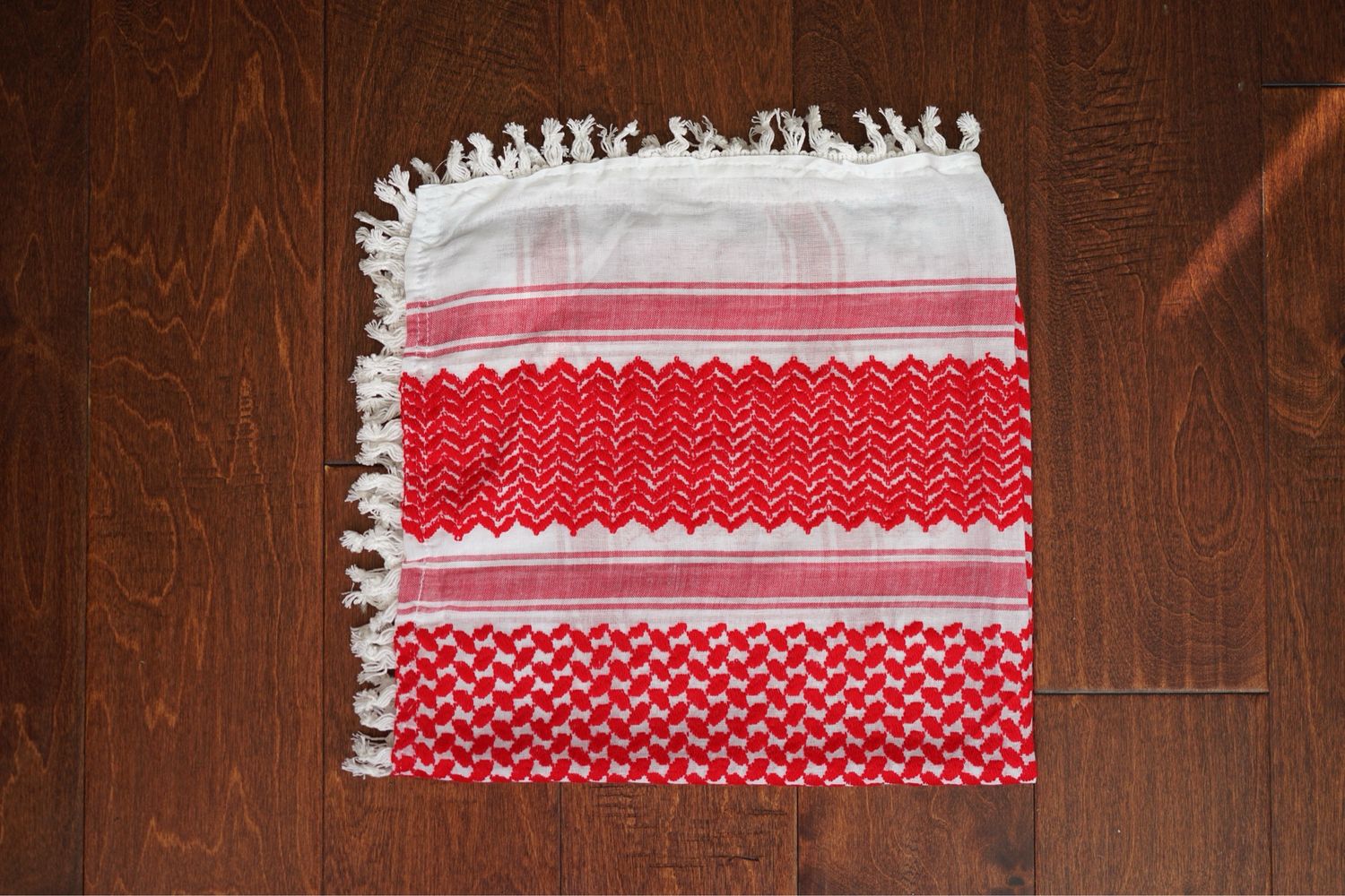 Mini Red Keffiyeh with Tassels