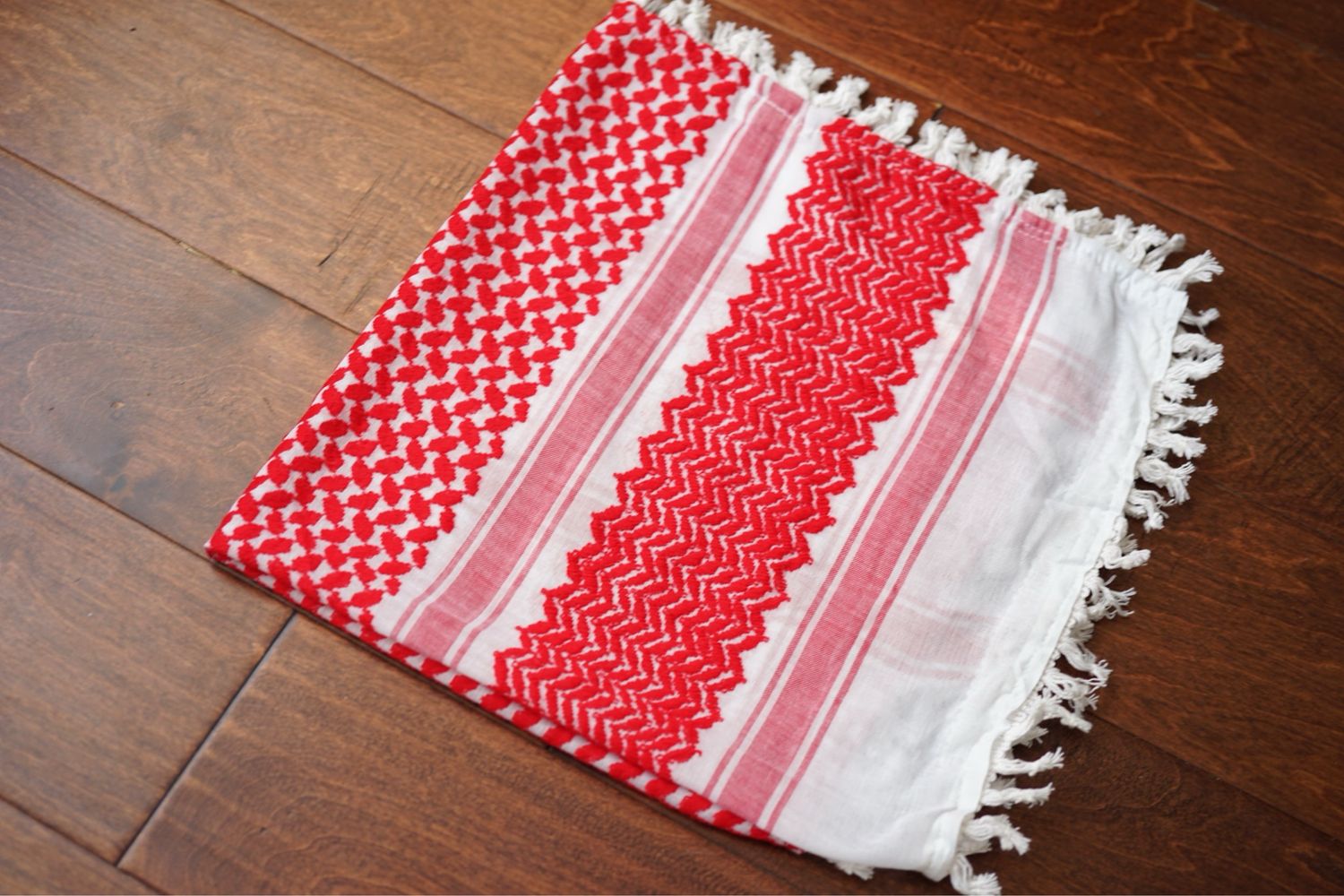 Mini Red Keffiyeh with Tassels