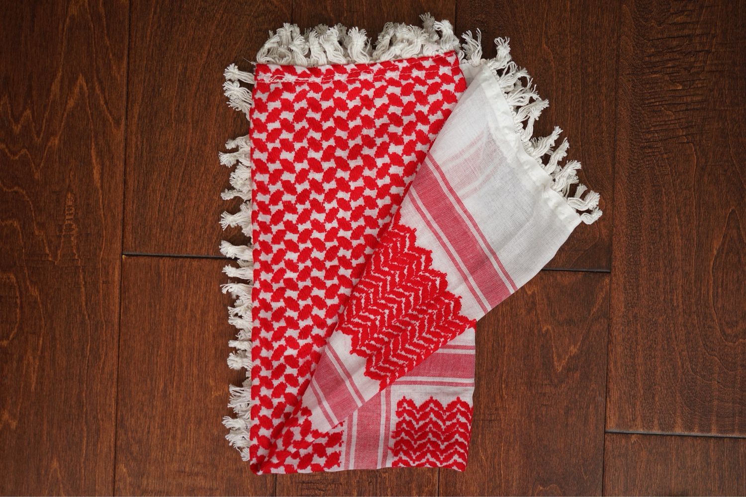 Mini Red Keffiyeh with Tassels