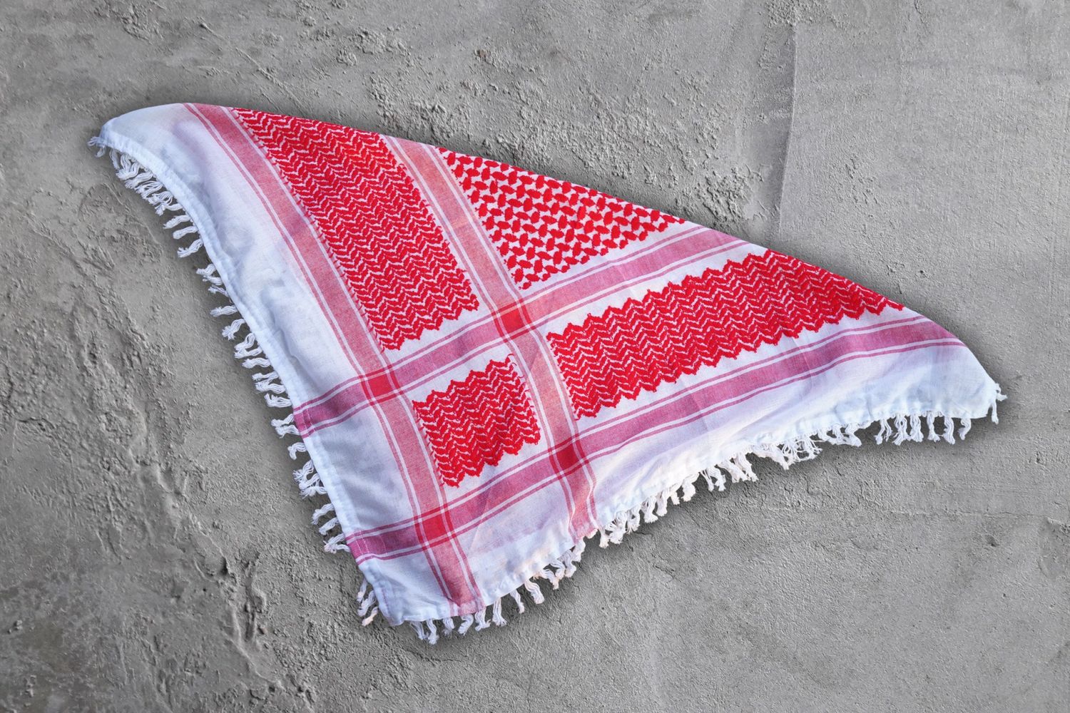 Mini Red Keffiyeh with Tassels